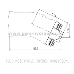 Гидронасос 310серия 12см3 правый (ISO 3019/2 4отв, вал шпонка ф20k6) PSM