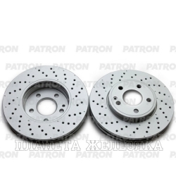 Диск тормозной MERCEDES W176/W246/C117/X156 1.8-2.2 11> передний (с перфорацией) PATRON (к-т 2шт)