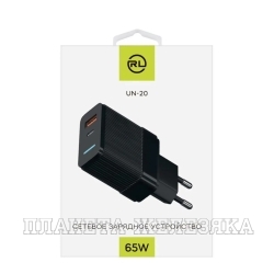 Устройство зарядное для мобильных устройств Red Line USB+Type-C  65W черный