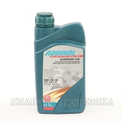 Масло моторное ADDINOL SUPERIOR 040 SN/CF A3/B4 1л син.