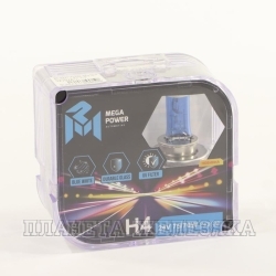 Автолампа 24V H4 75/70W P43t MEGAPOWER БОКС (2шт.) Blue White