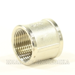 Муфта F3/4"-F3/4" никелированная латунь RTP