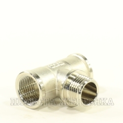 Тройник M1/2"-F1/2"-F1/2" никелированная латунь RTP