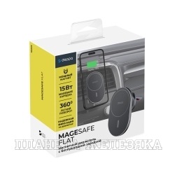 Держатель телефона на дефлектор Deppa Mage Safe Flat Black