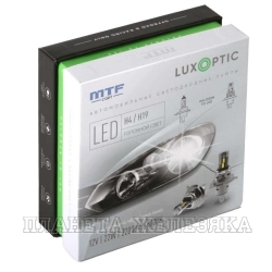 Автолампа 12V H4/H19 22W 220Lm 6000K P43t LUXOPTIC MTF 2шт