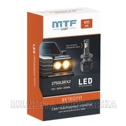 Автолампа 12V H11 30W 2750Lm 3500K PGJ19-2 RETROFIT LED MTF 2шт