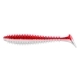 Виброхвост Shaggy 3,35"/8,5 см Red & White 5шт. (HS-16-003) Helios