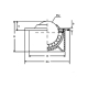 Опора шариковая CY15H PL/CS, CY15HPLCS-ISKRA