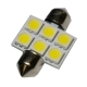 Автолампа 12V SV8.5/8 10W МАЯК WHITE 6SMD светодиод 31мм