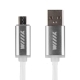 Кабель micro USB 1м. белый с подсветкой WIIIX