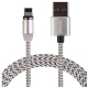 Кабель 8-pin-USB 1м. Apple серебряный магнитный WIIIX