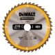 Диск пильный 216х30мм Z=40 по дереву, чистый рез Construction DEWALT