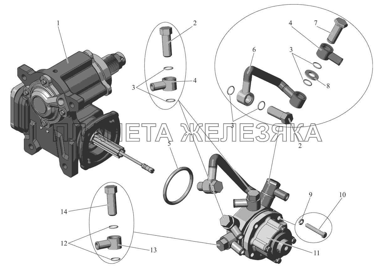 Механизм рулевой с распределителем 104-3400008-01 МАЗ-103 (2011)
