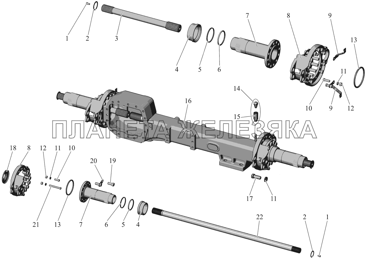 Картер заднего моста 103-2401010-01 (c июня 2003г.) МАЗ-103 (2011)