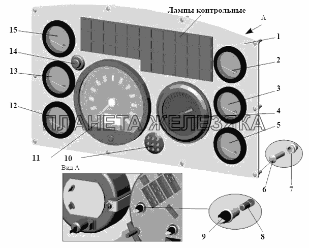 Панель центральная 103-3805110 МАЗ-104 (2011)