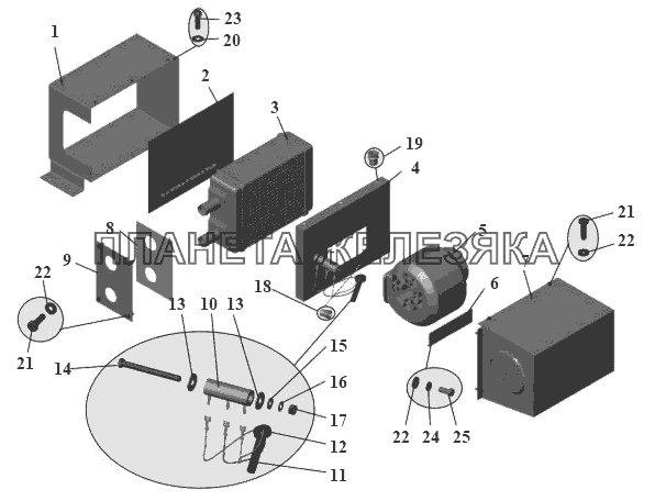 Салонный отопитель 103-8110002, 103-8110002-10 до августа 2006г. МАЗ-104 (2011)