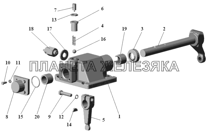 Механизм КПП 104-1702200-35 МАЗ-104 (2011)