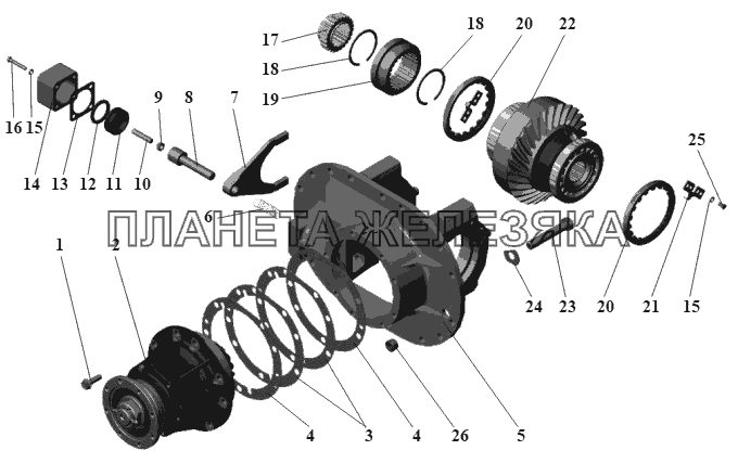 Редуктор заднего моста 104-2402010 МАЗ-104 (2011)