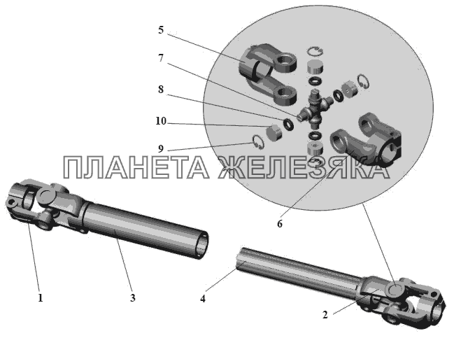 Карданный вал 101-3444062 (до 2004 г.) МАЗ-104 (2011)