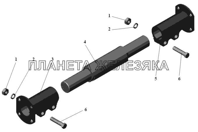 Вал средний 105-1703020-90 МАЗ-105 (2011)