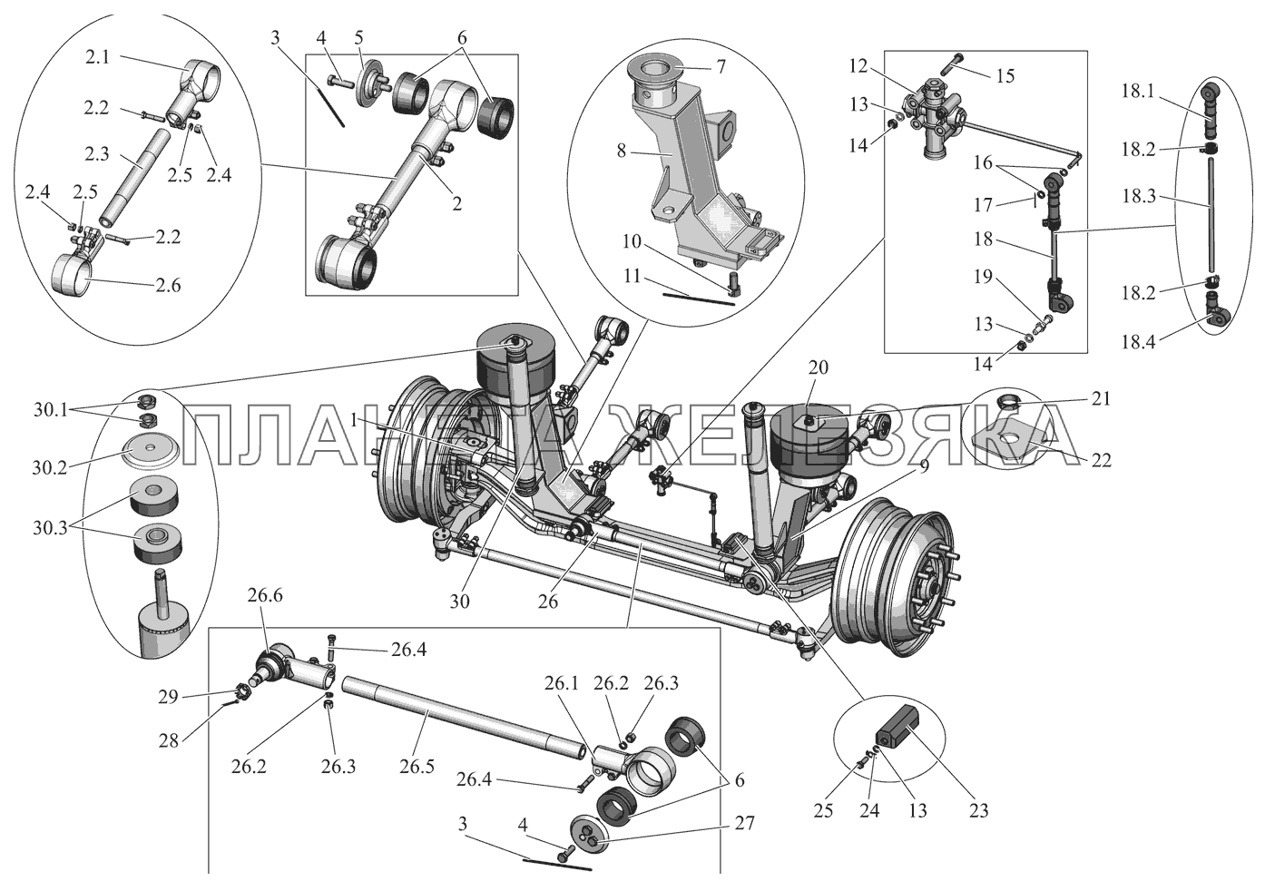 Установка передней подвески 105-2900001 МАЗ-105 (2011)