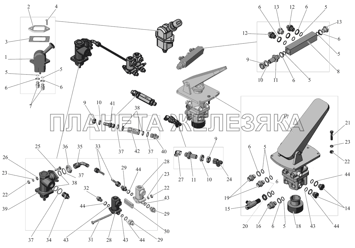 Аппараты управления тормозами 105-3504001 МАЗ-105 (2011)