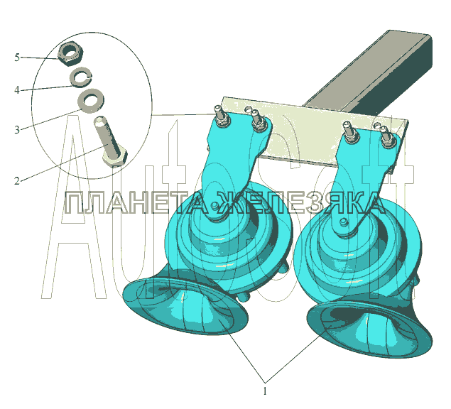 Установка звуковых сигналов МАЗ-203