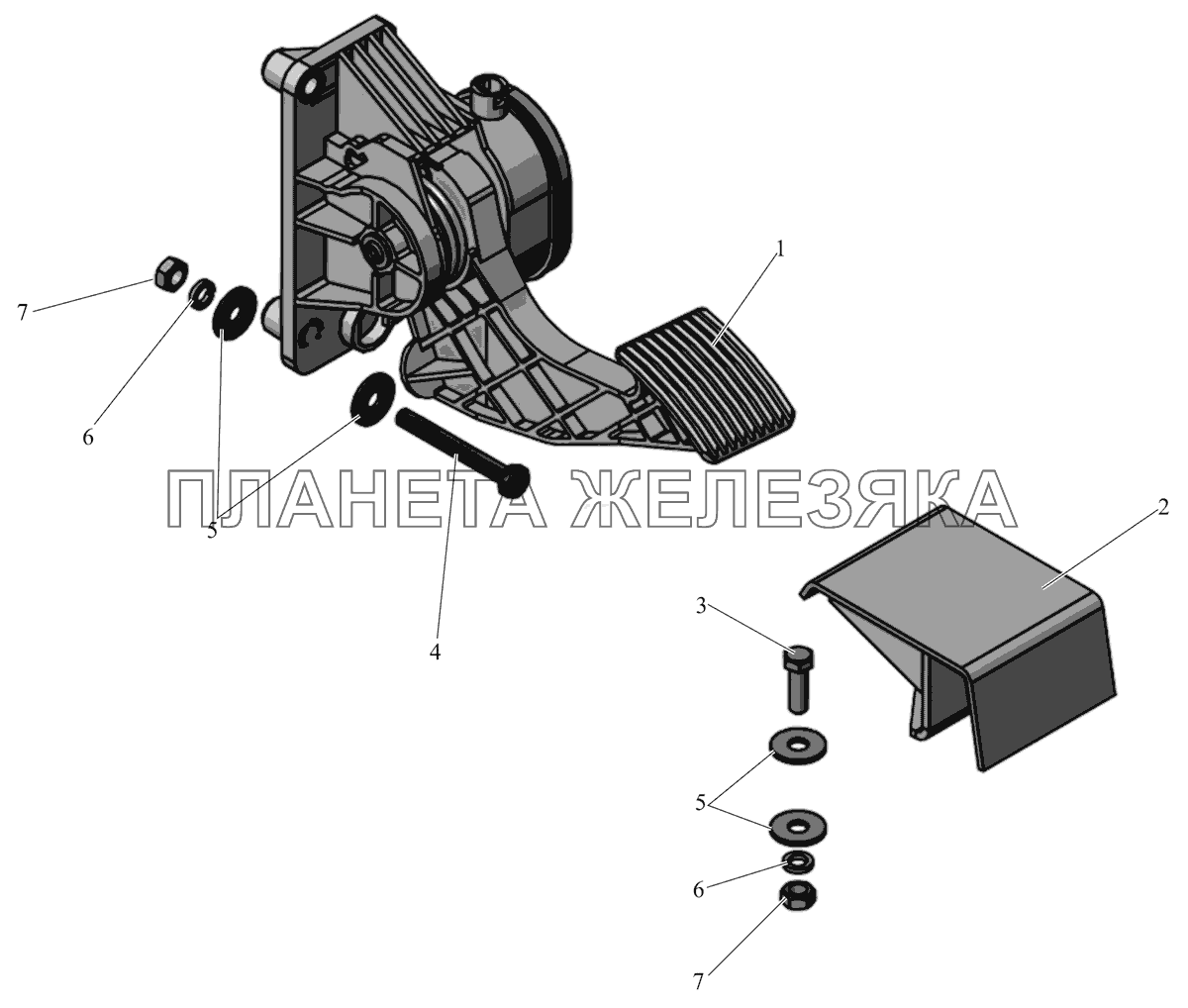 Привод управления двигателем 203065-1108002 МАЗ-206/226