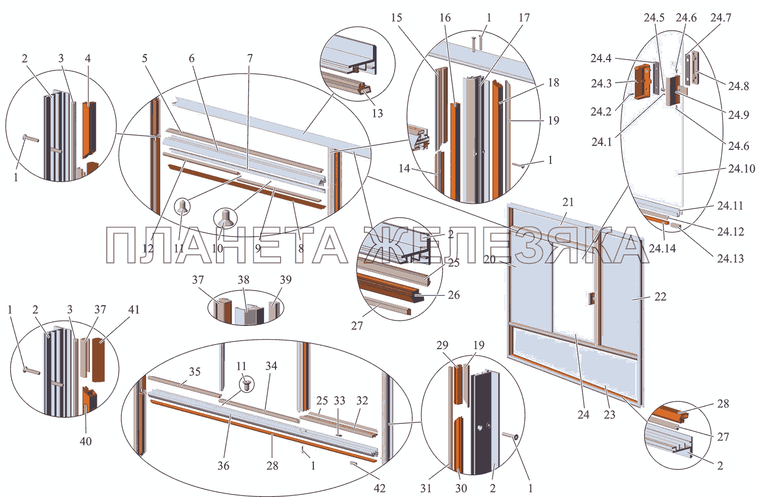 Окно водителя 203065-5403010 МАЗ-215