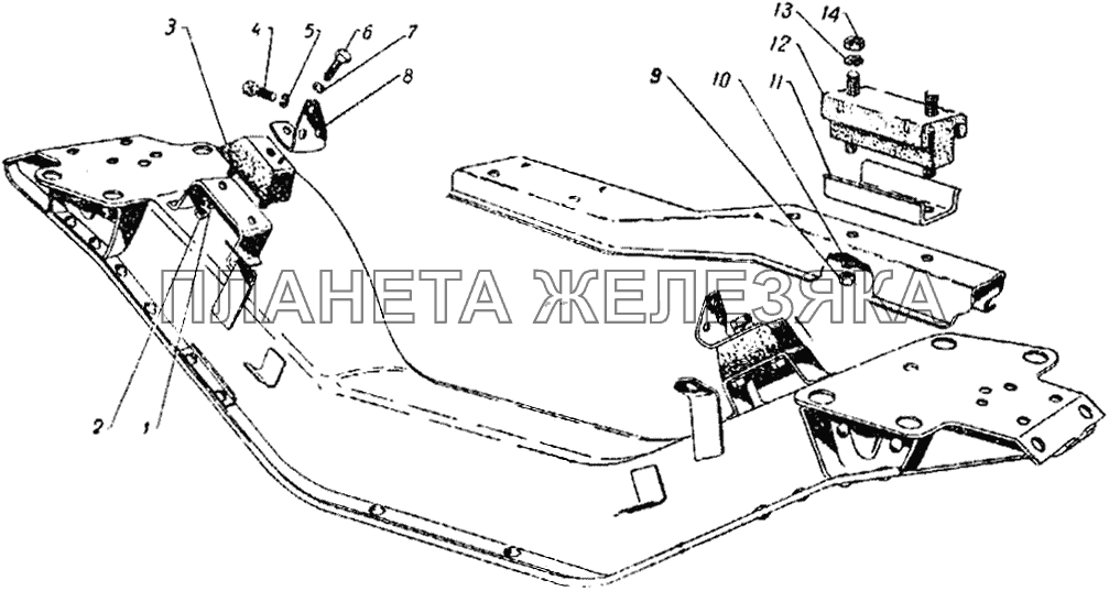 Подвеска двигателя ГАЗ-21