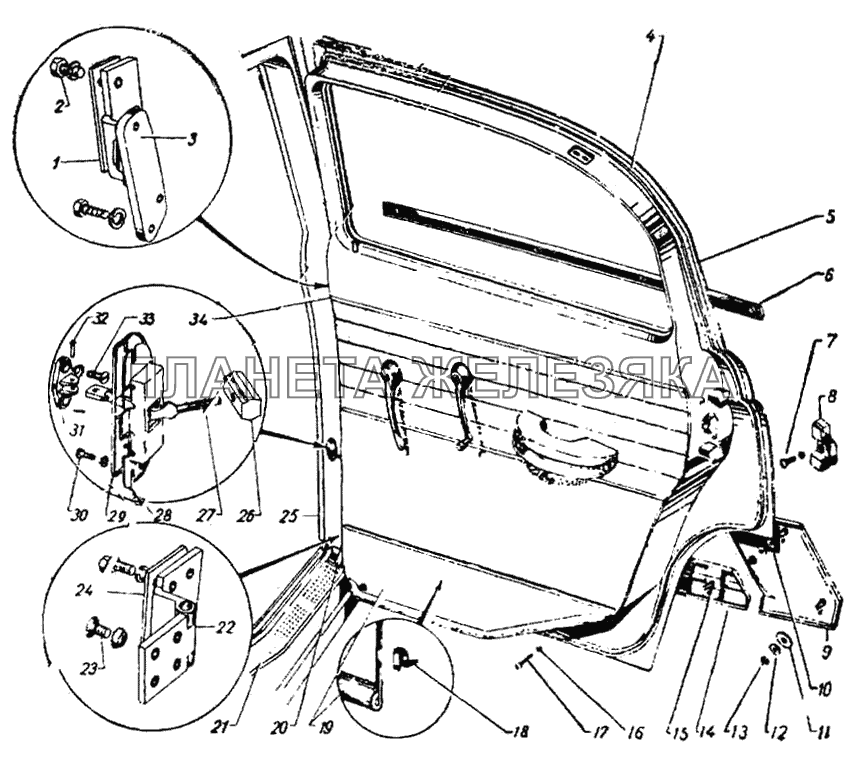 Дверь задняя ГАЗ-21