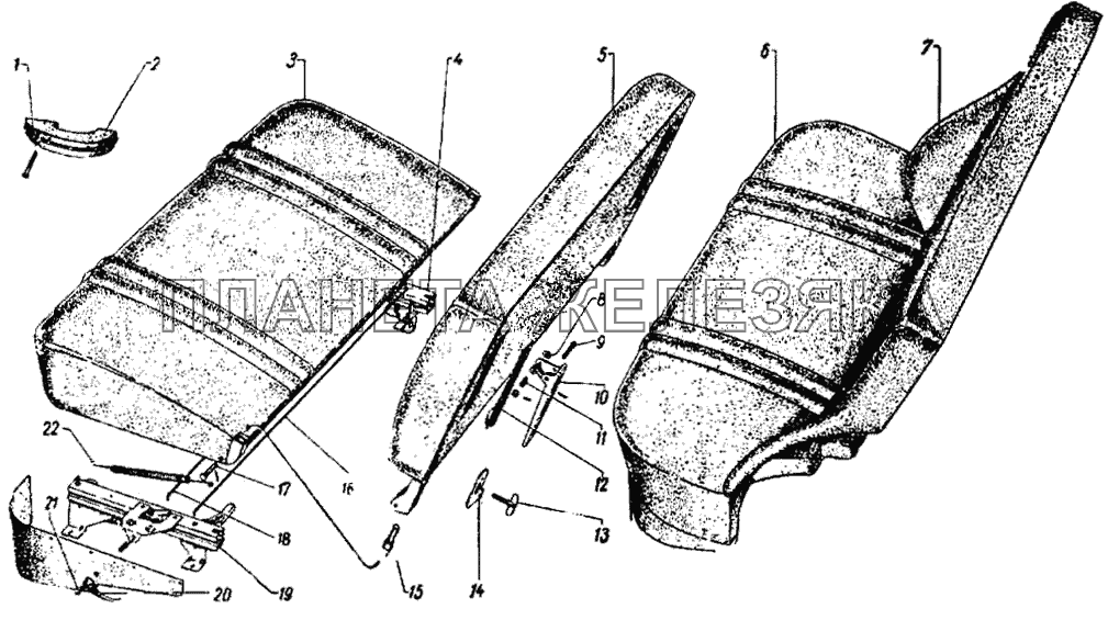 Сиденья переднее и заднее ГАЗ-21