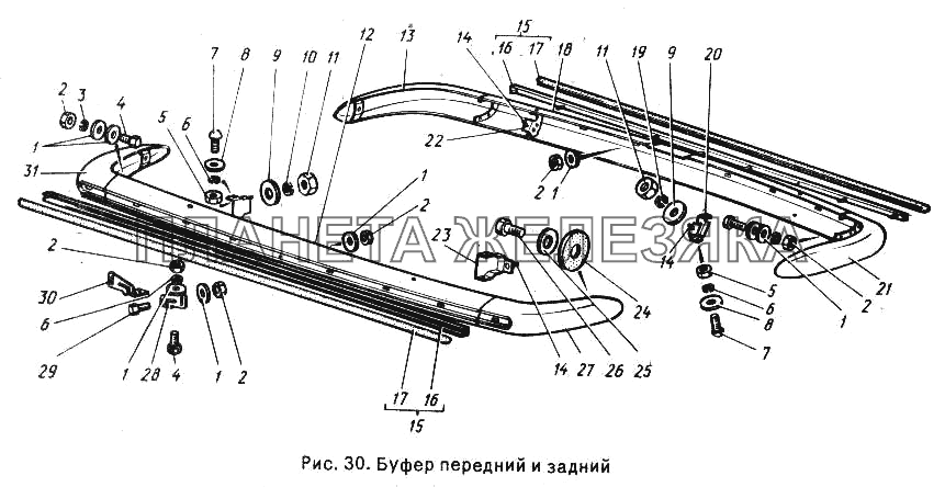 Буфер передний и задний ГАЗ-24-10