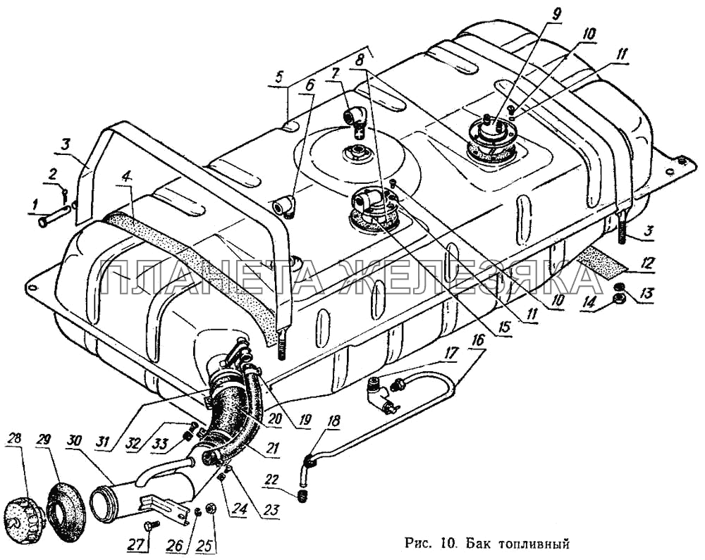 Бак топливный ГАЗ-3102