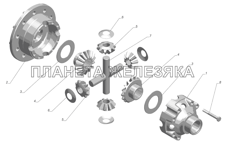 3302-2403011. Дифференциал ГАЗ-3302 (с двиг. УМЗ)