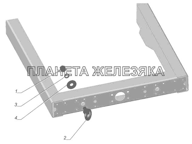 3302-2805001. Установка рым-болтов ГАЗ-3302 (с двиг. УМЗ)