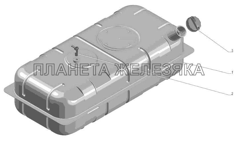 3302-1101006-80. Бак топливный ГАЗ-3302 (с двиг. УМЗ)