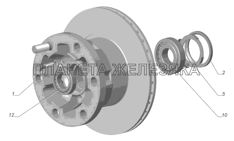 Схема сборки ступицы газель