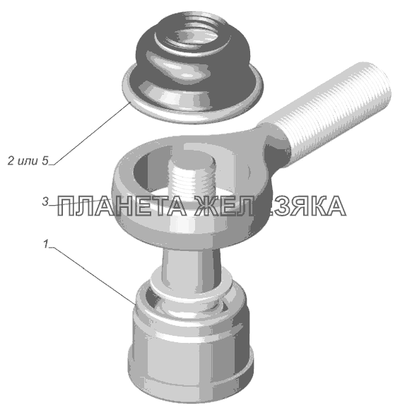 3302-3414057-01. Наконечник рулевой тяги левый ГАЗ-3302 (с двиг. УМЗ)