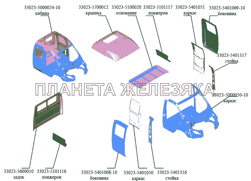 Кабина ГАЗ-3302 (Кузовные дет.)