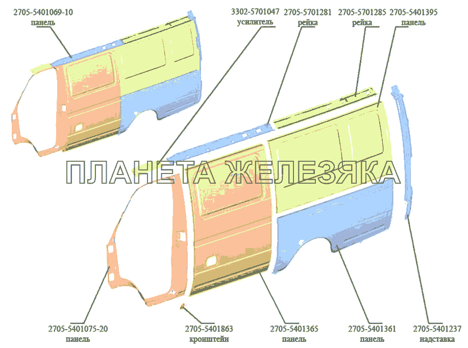 Панель ГАЗ-3302 (Кузовные дет.)