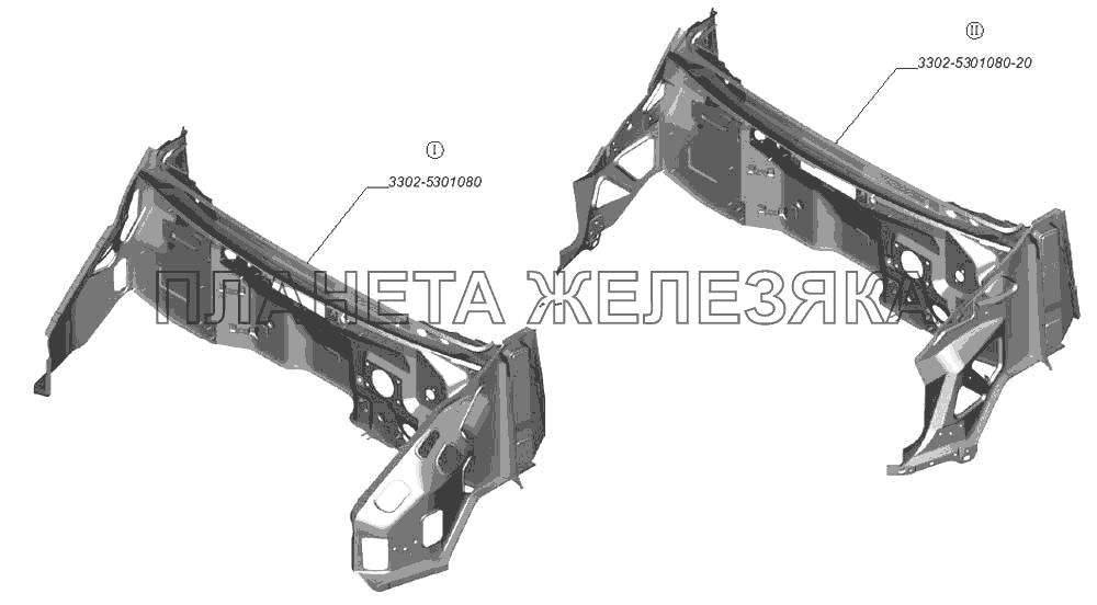 Щитки передка с боковыми панелями ГАЗ-3302 (2004)