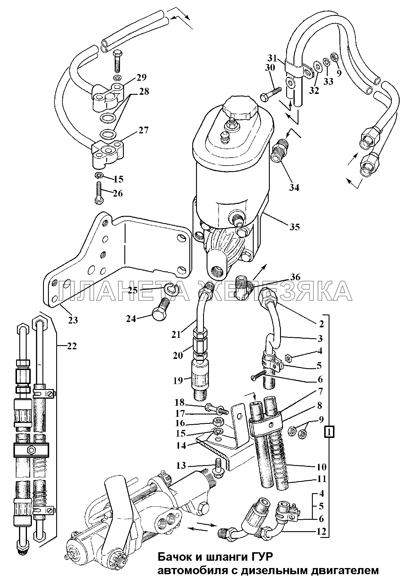 Схема гур газ 3308