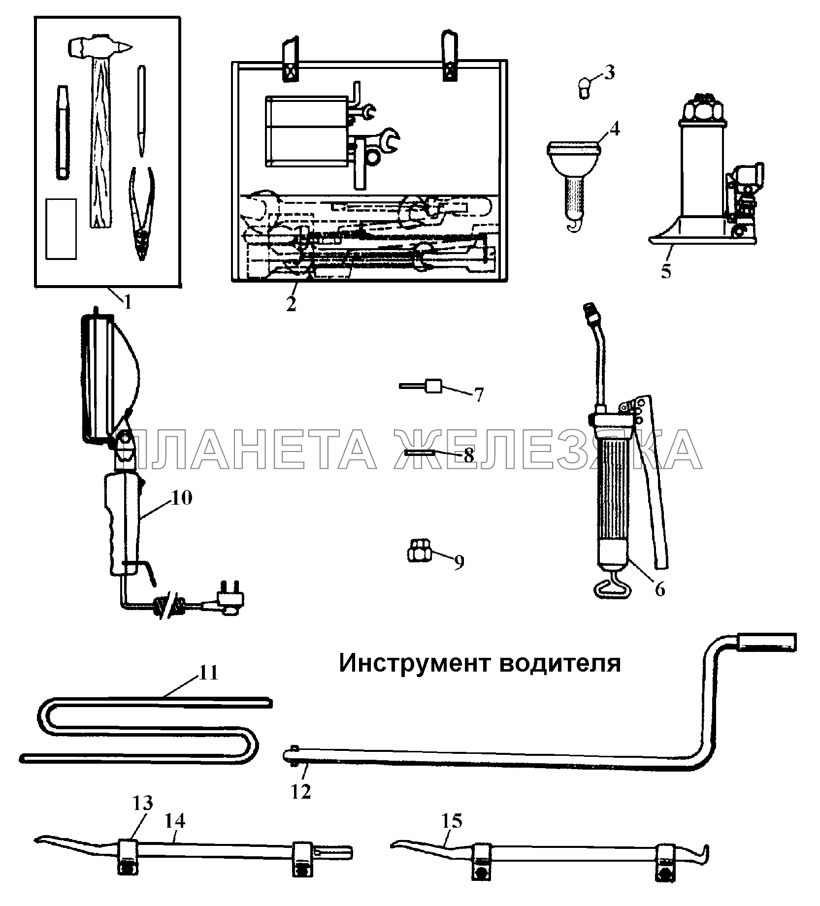 Инструмент водителя ГАЗ-3308