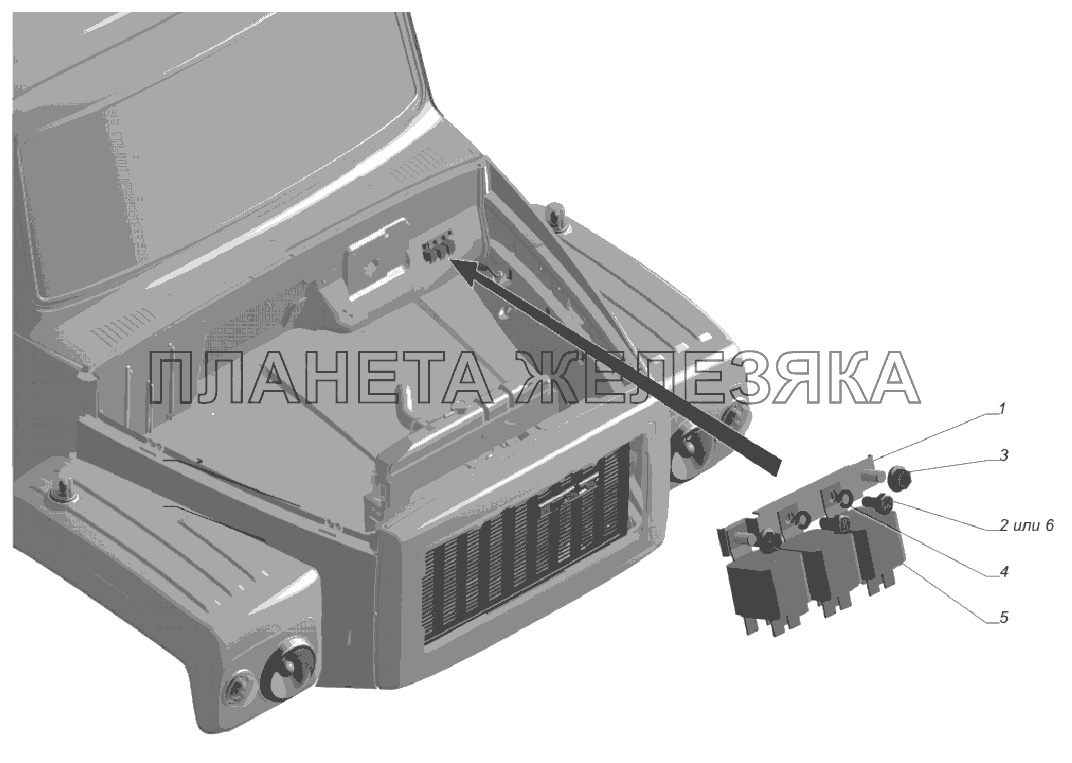 3309-3747002-20. Установка реле свечей ГАЗ-33081