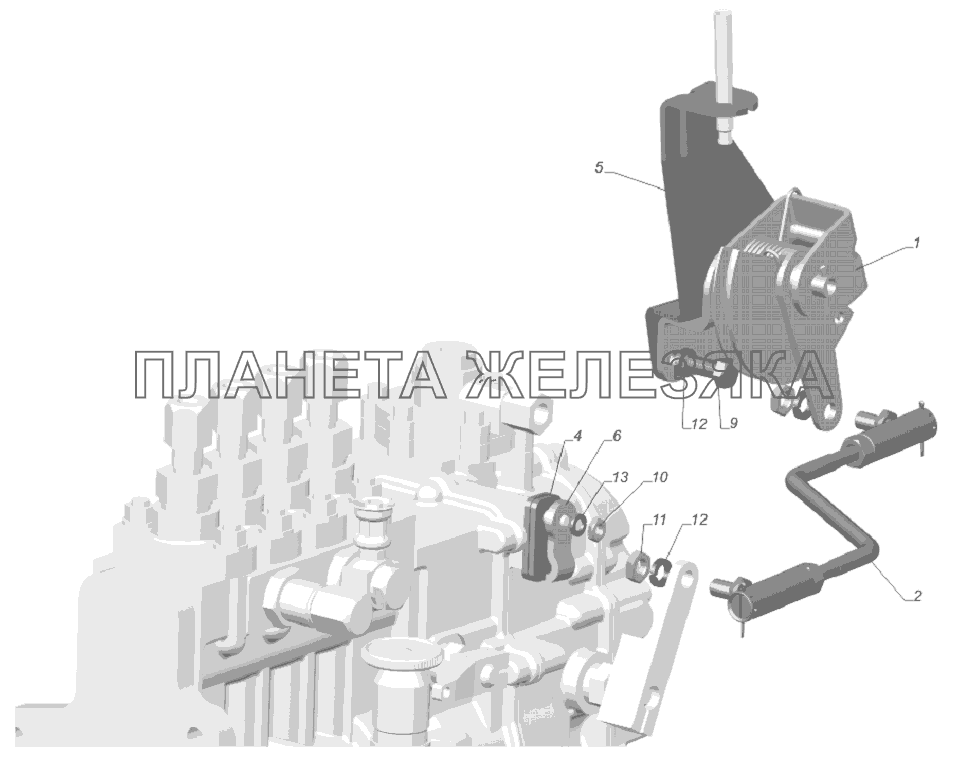 33081-1108004-10. Установка деталей акселератора ГАЗ-33081