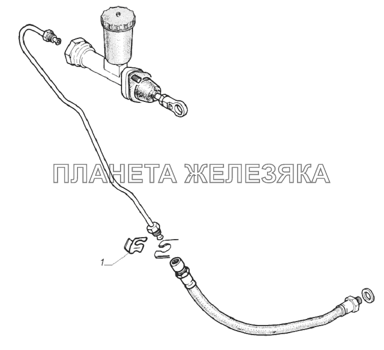 3309-1602001. Установка привода управления сцеплением ГАЗ-33081