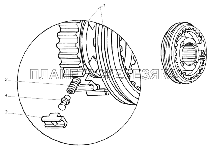 3309-1701123. Синхронизатор ГАЗ-33081