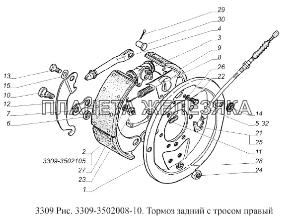 Клинят передние тормоза газ 3309