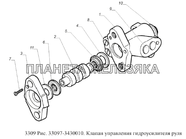 Рулевая тяга продольная 3309 схема